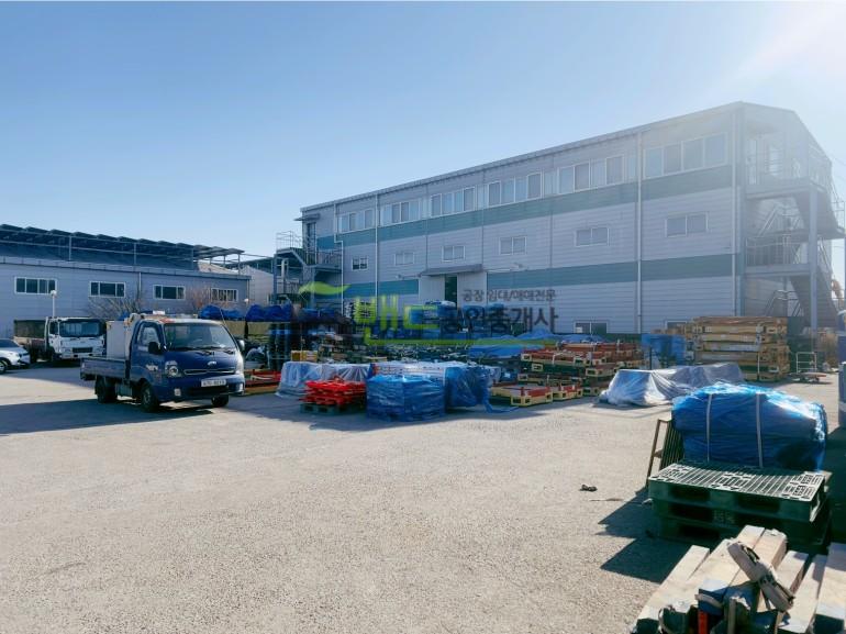 청북공장임대 건물 732평 단독공장 고전력 호이스트 2.8T 2대 가설천막 약 30평
